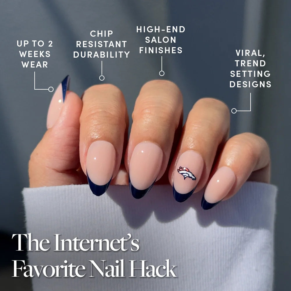 Denver Broncos Press-On Nail Set