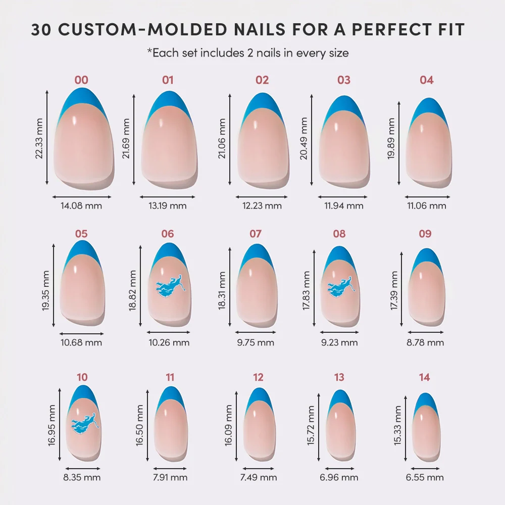 Detroit Lions Press-On Nail Set
